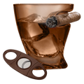 Brown Luxury Whiskey Glass Set with Cigar
