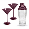Burgundy Martini Cocktail Set