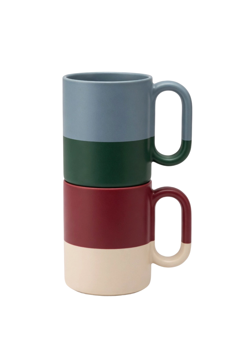 Rainbow Mix Dual Tone Mug Set