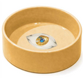Yellow Evil Eye Pet Bowl