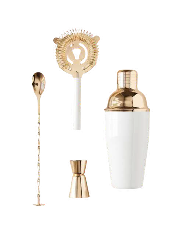 Gold & White Cocktail Set