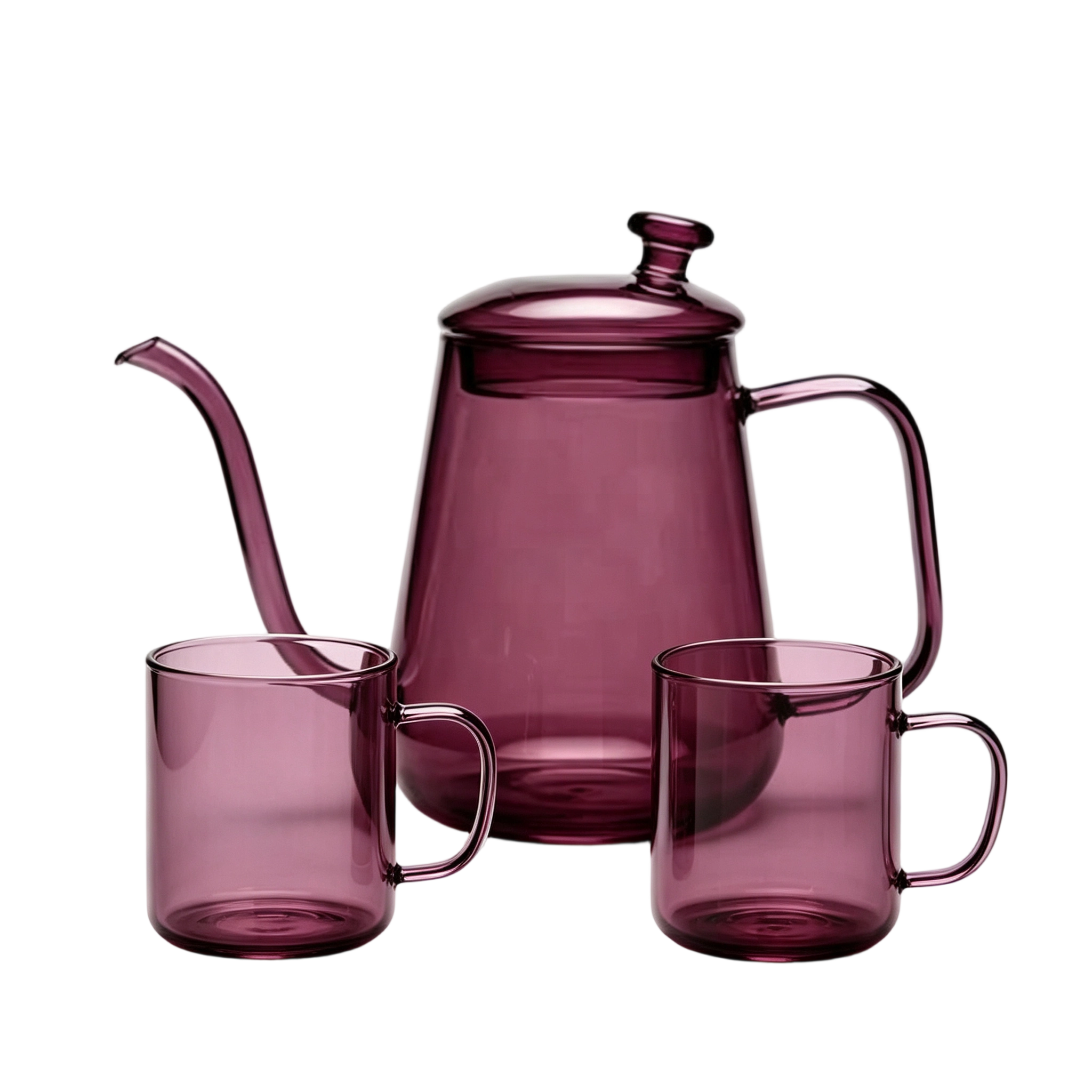 Daily Coffee Set – Purple Glass